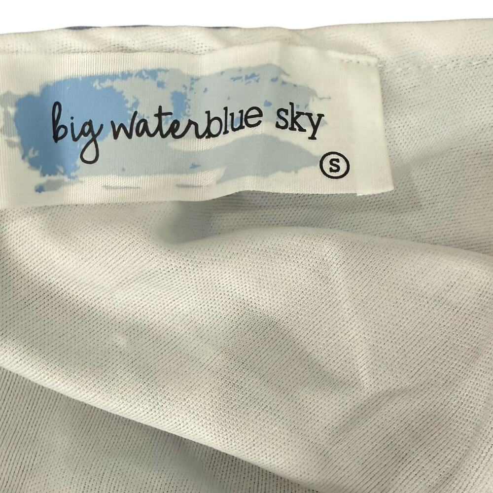 Big Water Blue Sky Pink Blue Green Floral Flutter Tie Back Maxi Dress S NEW Tags - Picture 4 of 15